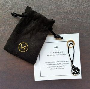 NWT Mejuri Single Solid Gold Bold Hoop